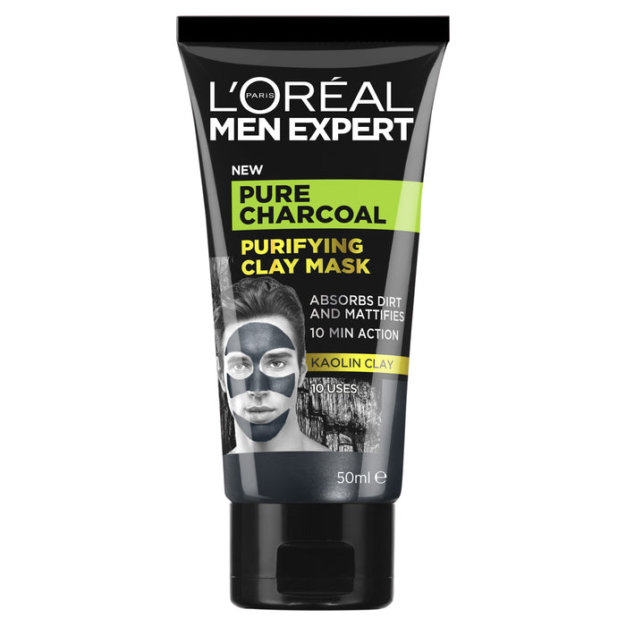 L'Oreal Men Pure Charcoal Purifying Clay Mask 50ml