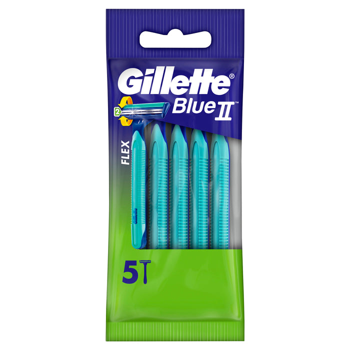 Gillette Blue II Plus Pivot Disposable Razors 5 Pack