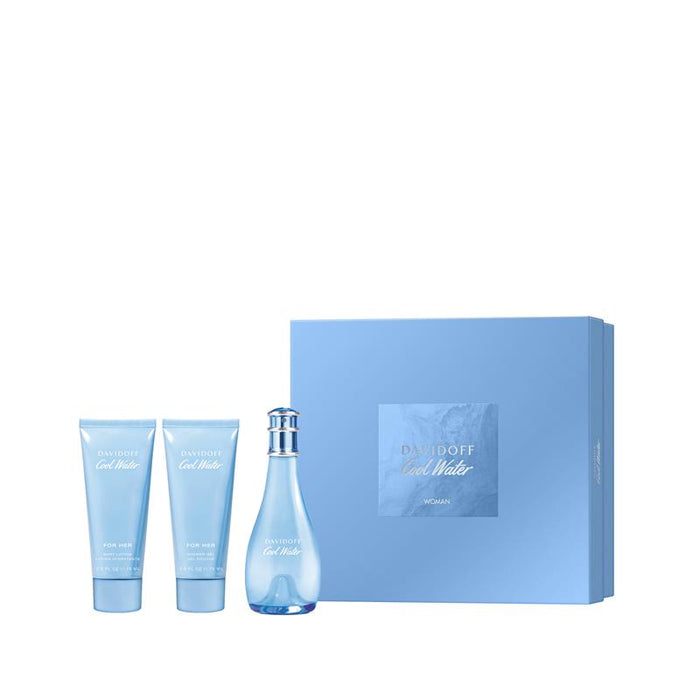 Davidoff Cool Water For Women 3 Peice Gift Set EDT 100ml