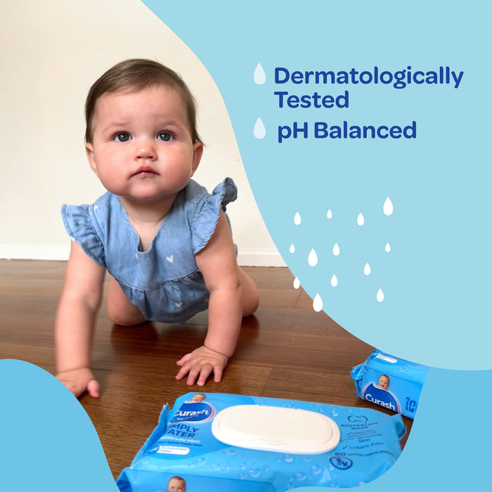 Curash Water Wipes Box 6x80pk.