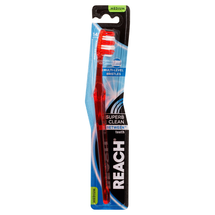 Reach Toothbrush Between Medium.