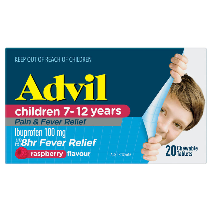 Advil Pain and Fever 7-12 Years Chewable Tablets 20