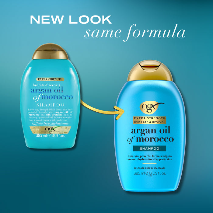 OGX Argan Oil Morocco Extra Strength Shampoo 385ml.