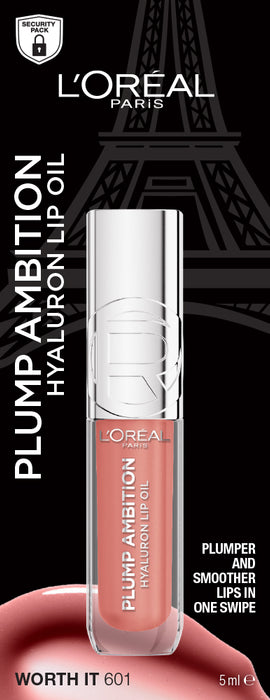 LÓreal Plump Ambition Hyaluron Lip Oil 601 Worth It CARDED