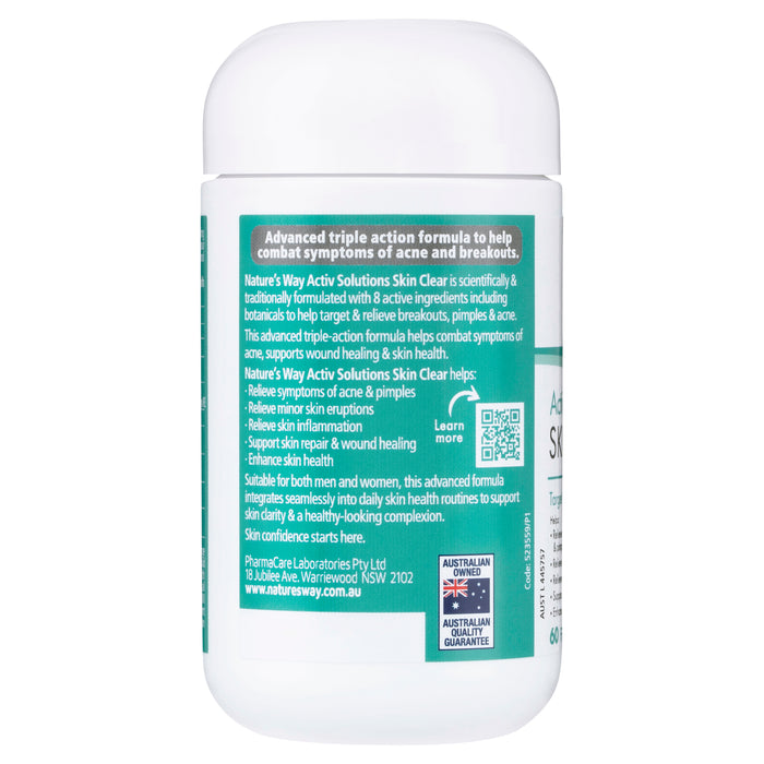 Nature's Way Beauty Activ Solutions Skin Clear 60 Tablets