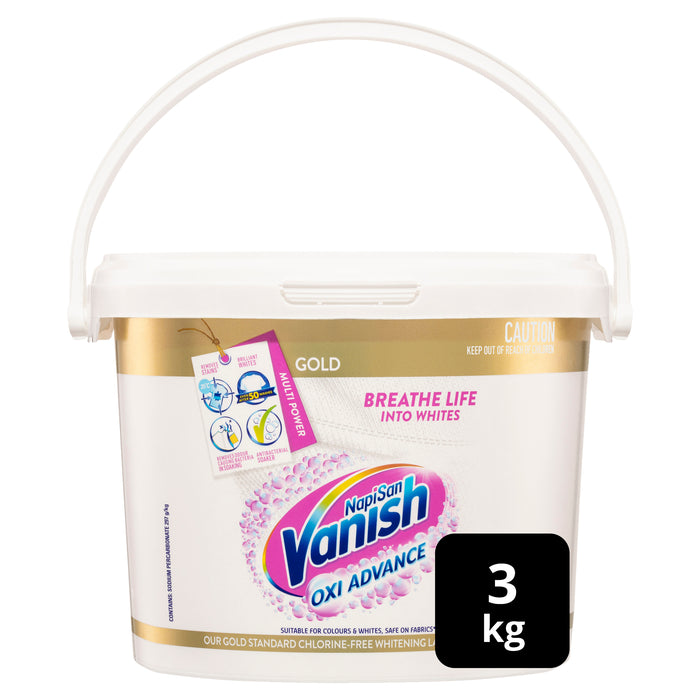 Vanish Napisan Oxi Action Gold Multi-power Laundry Booster Powder 3KG