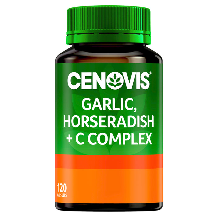 Cenovis Garlic, Horseradish + C Complex 120 Capsules