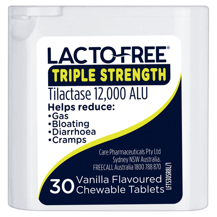 Lacto-Free Triple Strength 30 Chewable Tablets