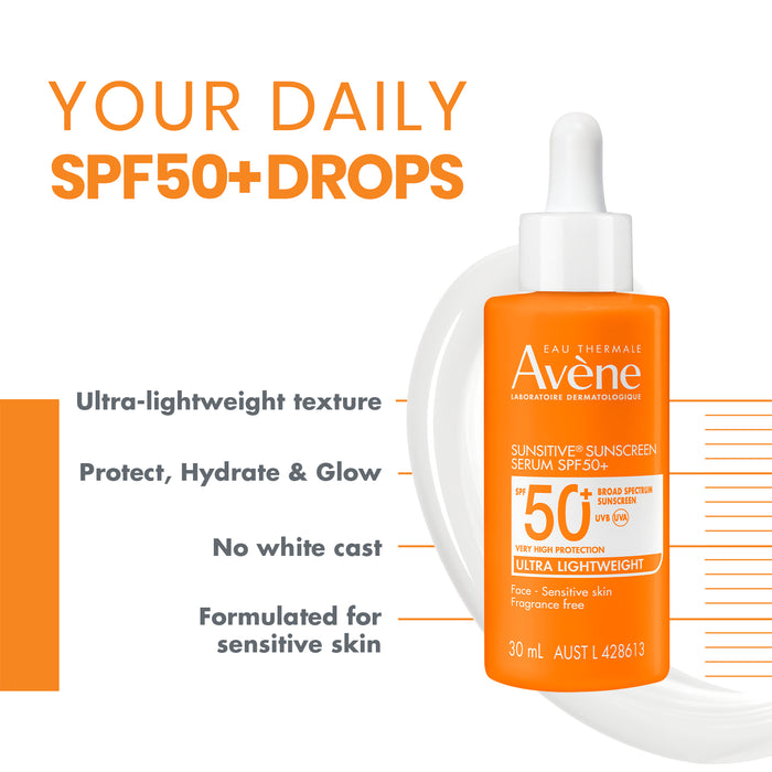 Avene Sunsitive Sunscreen Serum SPF 50+ 30ml