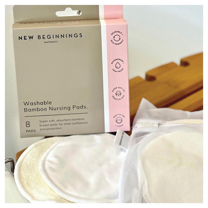 New Beginnings Bamboo Washable Breast Pads 6 Pack.