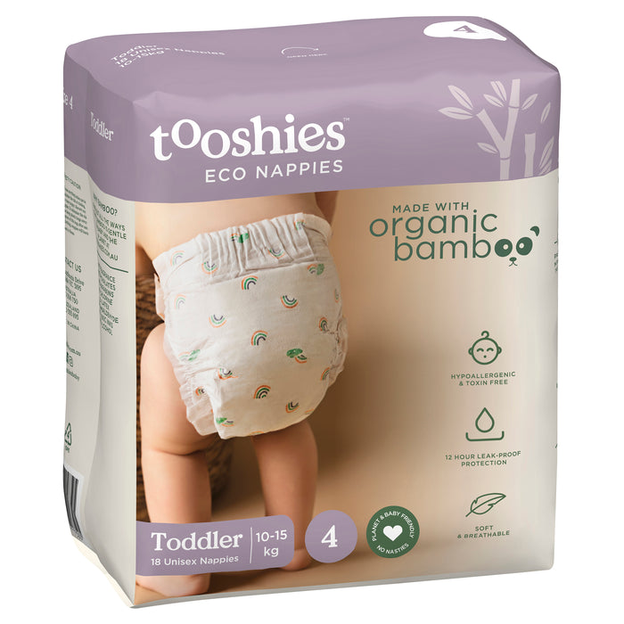 Tooshies Nappies Size 4 Toddler 18 Pack