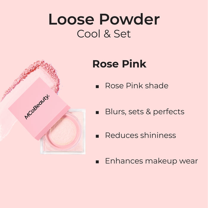 MCo Beauty Loose Powder Cool & Set Rose Pink