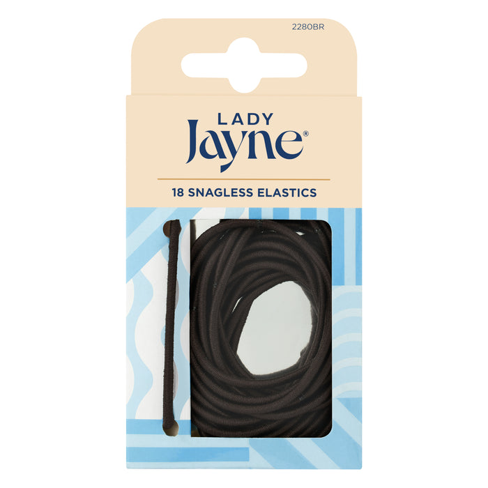 Lady Jayne Snagless Elastics Brown Pk18.
