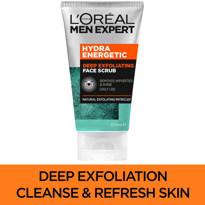 L'Oreal Men Hydra Energetic Deep Exfoliating Face Scrub 100ml