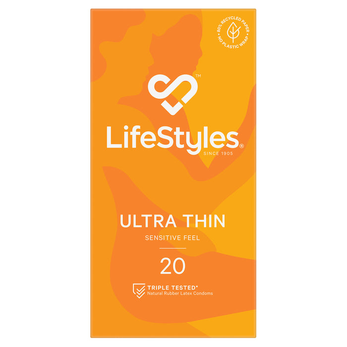 Ansell Lifestyles Condoms Ultra Thin 20 Pack