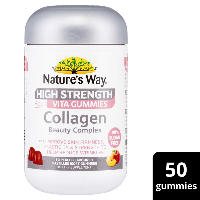 Nature's Way Collagen High Strength Sugar Free 50 Gummies