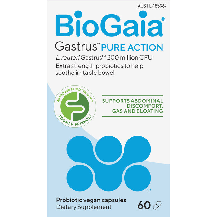 BioGaia Gastrus Pure Action Probiotic 60caps