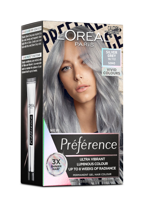 L'Oreal Preference Vivid Colours 10.112 Silver Grey.
