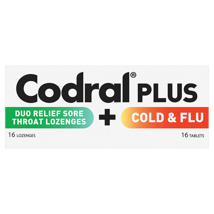 Codral Plus Sore Throat Lozenges Plus Cold & Flu Decongestant Tablets 16