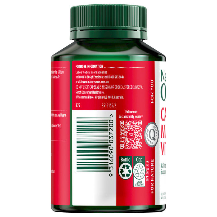 Nature's Own Calcium, Magnesium and Vitamin D3 120 Tablets
