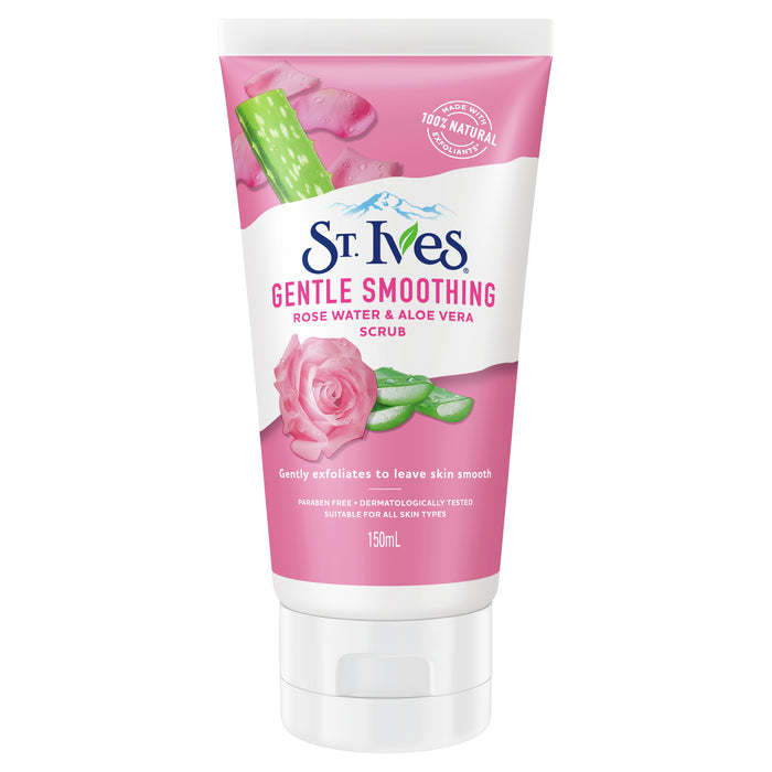 St. Ives Gentle Smoothing Face Scrub 150ml - Rose Water and Aloe Vera