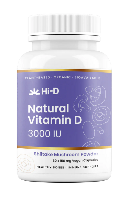 Hi-D Mushroom Vitamin D 3000iu 60 Capsules.