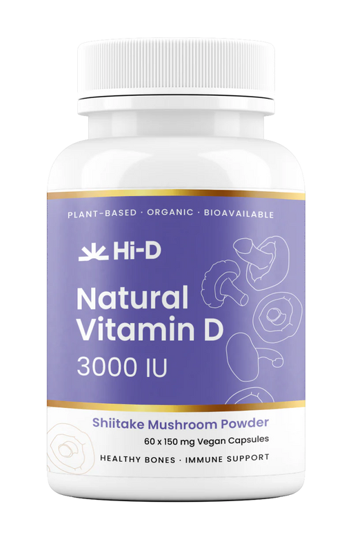 Hi-D Mushroom Vitamin D 3000iu 60 Capsules.