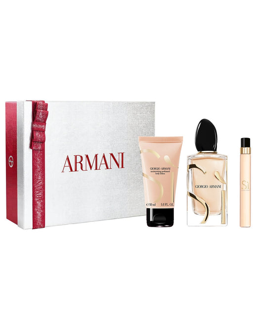 Giorgio Armani Si EDP 100ml + EDP 10ml & Body Lotion 50ml Gift Set.