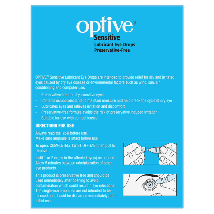 Optive Sensitive Eye Drops 0.4ml x 30.