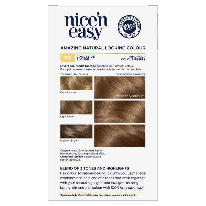 Clairol Nice N Easy 7CB Dark Champagne Blonde.