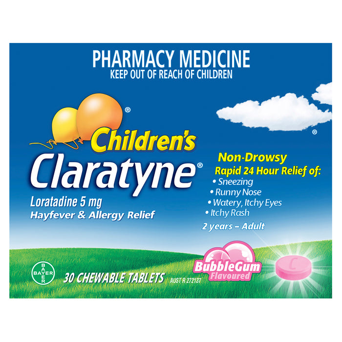 Claratyne Children's Bubblegum Chewable Tablet 30