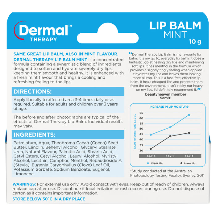 Dermal Thrpy Lip Balm Mint 10g