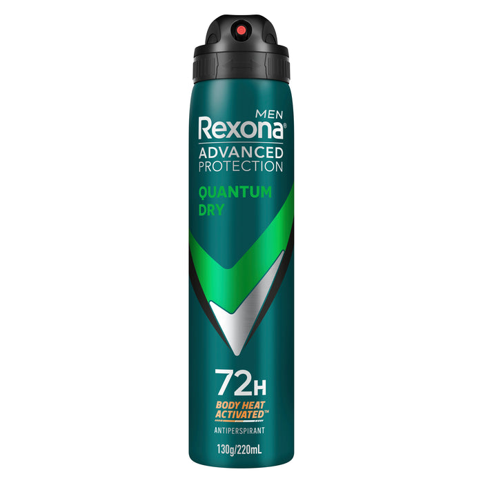 Rexona Men Antiperspirant Deodorant Aerosol Quantum  Dry 220ml.