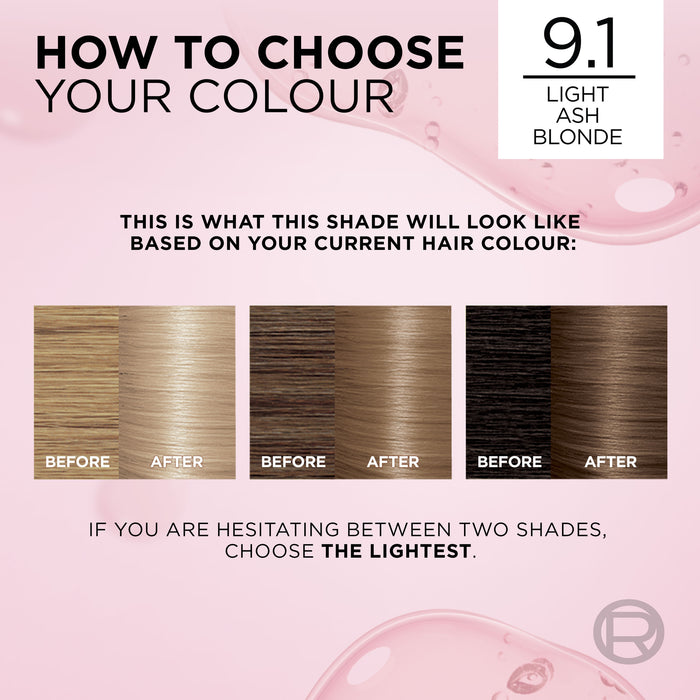 L'Oreal Excellence 9.1 Light Ash Blonde.