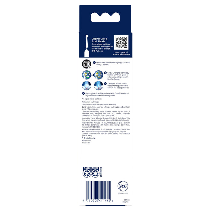 Oral B Power Toothbrush Floss Action Refills 5 Pack