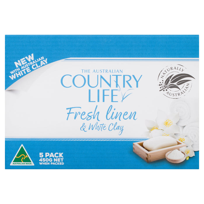 Country Life Soap Fresh Linen 5pk.