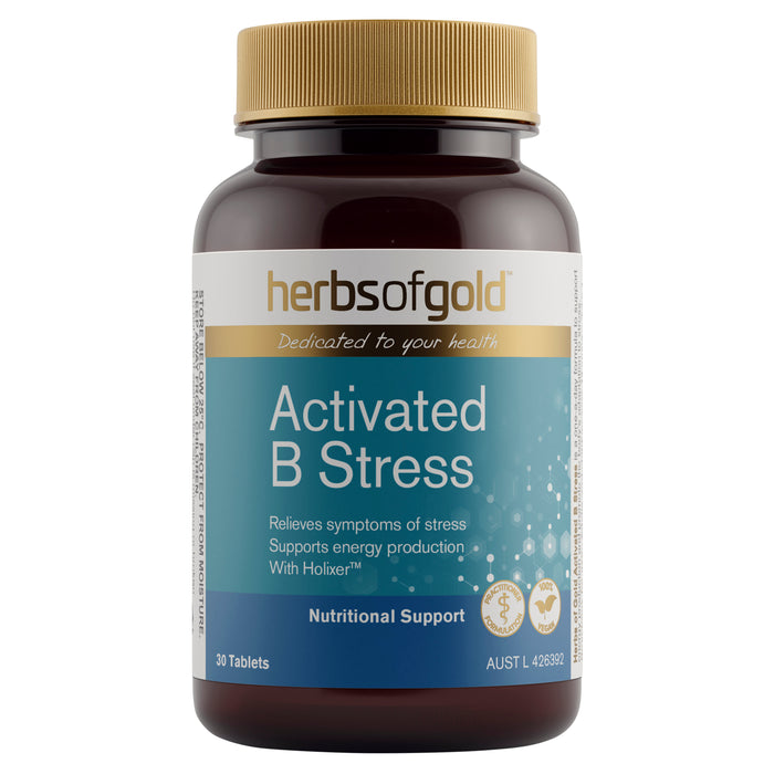Herbs Of Gold Activated B Stress 30 Capsules.