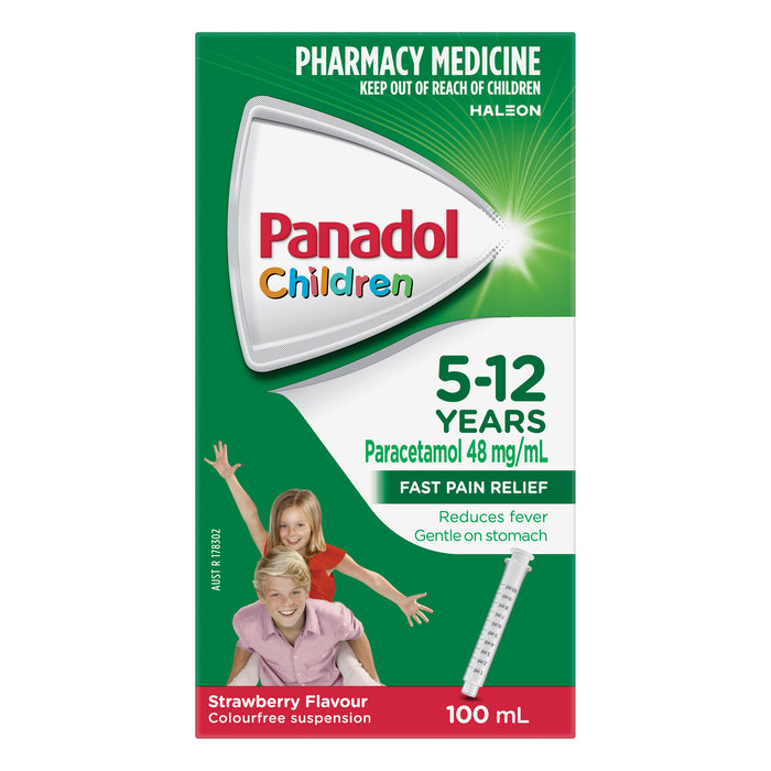 Panadol Children's 5-12 Years Strawberry 100ml.