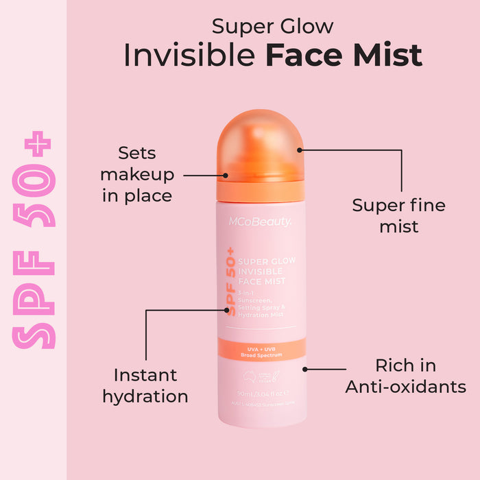 MCo Beauty SPF50 Super Glow Invisible Face Mist