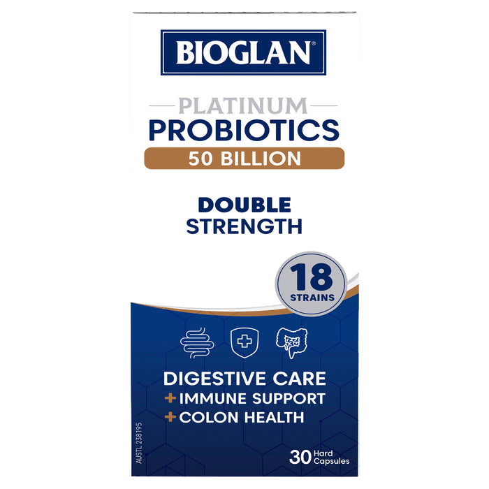 Bioglan Platinum Probiotic 50 Billion 30 Capsules.