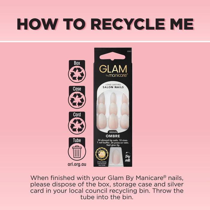 Glam By Manicare 421 Almond Ombre Med
