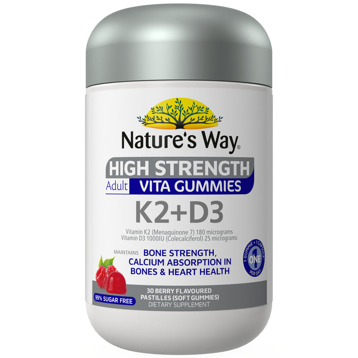 Nature's Way High Strength K2+D3 30 Soft Gummies