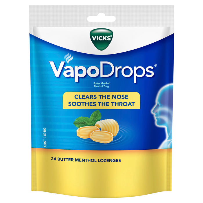 Vicks VapoDrops Butter Menthol 24.