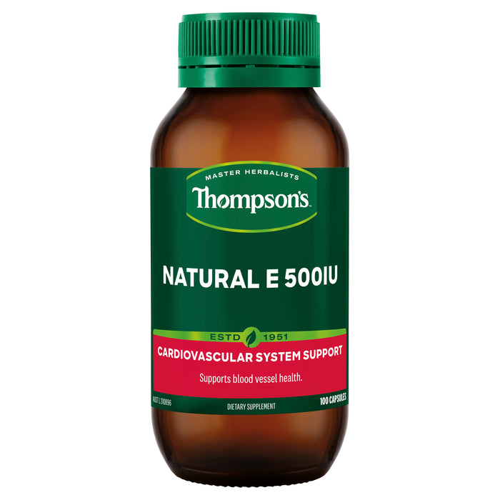 Thompson's Natural E 500iu 100 Capsules.