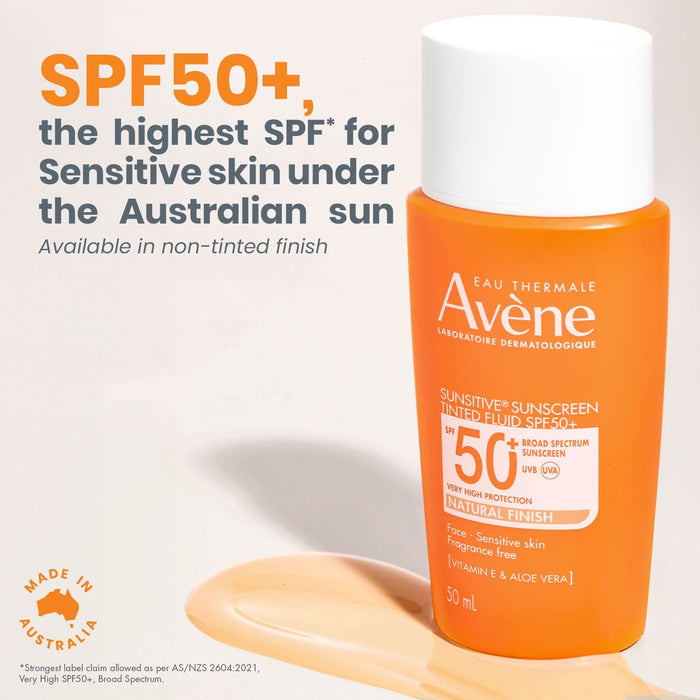 Avene Sunsitive Sunscreen Tinted Fluid SPF 50+ 50ml.