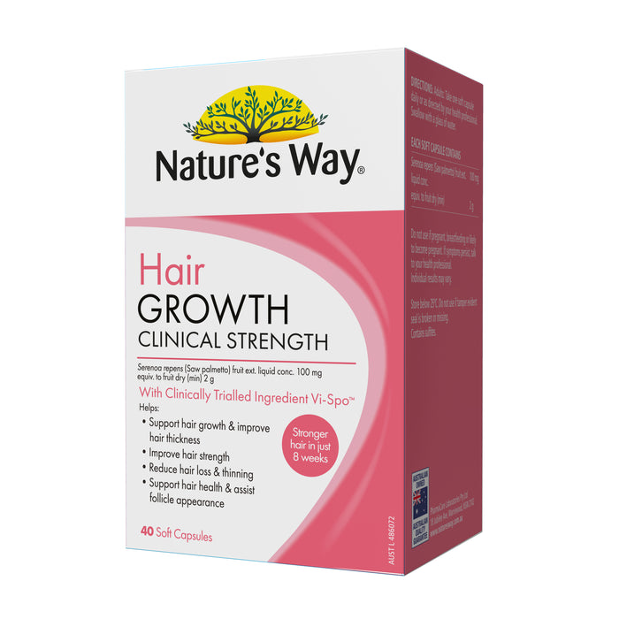 Nature's Way Hair Growth Clinical Strength 40 Soft Capsules