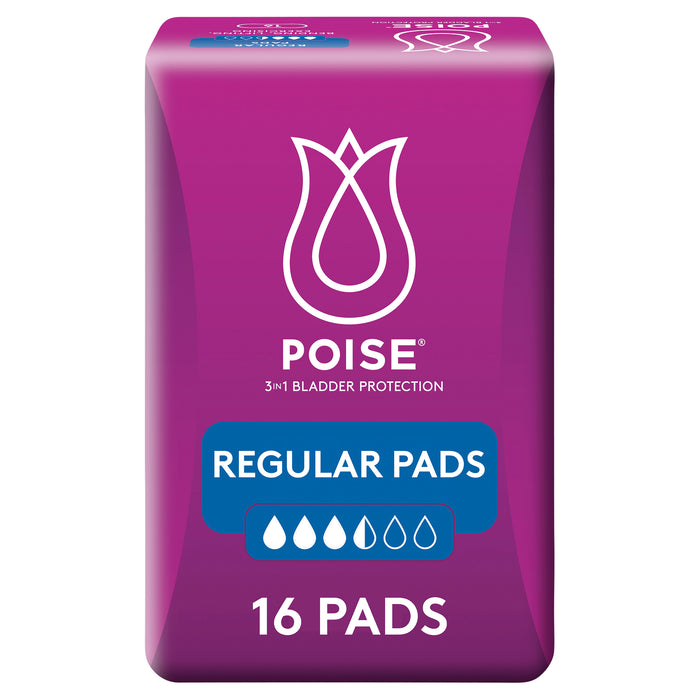 Poise Pads Regular 16