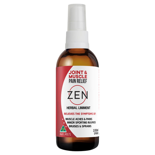 Zen Therapeutics Herbal Liniment - Joint & Muscle Pain Relief 100ml Spray.