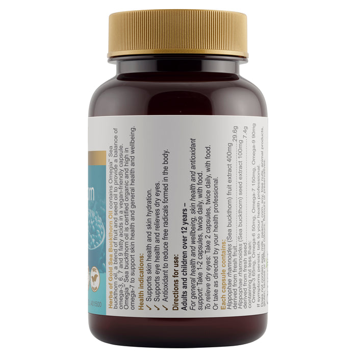 Herbs Of Gold Sea Buckthorn Oil 60 Capsules.