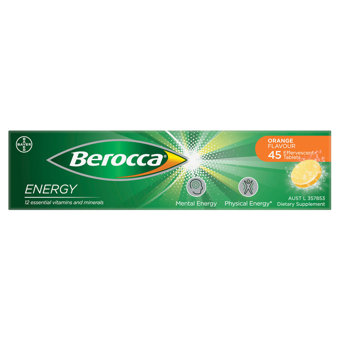 Berocca Energy Orange Effervescent Tablets 45